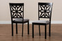 Samwell Modern and Contemporary Grey Fabric Upholstered and Dark Brown Finished Wood 2-Piece Dining Chair Set RH1019C-Grey/Dark Brown-DC-2PK By Baxton Studio