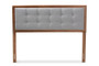 Sarine Mid-Century Modern Light Grey Fabric Upholstered Walnut Brown Finished Wood Full Size Headboard MG97053-Light Grey/Ash Walnut-HB-Full By Baxton Studio