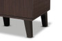 Idina Mid-Century Modern Two-Tone Dark Brown and Grey Finished Wood 1-Door Shoe Cabinet SESC16104-Modi Wenge-Shoe Cabinet By Baxton Studio