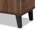 Idina Mid-Century Modern Two-Tone Walnut Brown and Grey Finished Wood 2-Door Shoe Cabinet SESC16105-Columbia-Shoe Cabinet By Baxton Studio