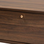 Edel Mid-Century Modern Walnut Brown and Gold Finished Wood Coffee Table LV12CFT12140WI-Columbia/Gold-CT By Baxton Studio