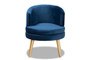 Baptiste Glam and Luxe Navy Blue Velvet Fabric Upholstered and Gold Finished Wood Accent Chair WS-14056-Navy Blue Velvet/Gold-CC By Baxton Studio