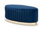 Kirana Glam and Luxe Navy Blue Velvet Fabric Upholstered and Gold PU Leather Ottoman WS-20352-Navy Blue Velvet/Gold-Otto By Baxton Studio