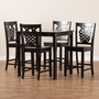 Gervais Modern and Contemporary Transitional Dark Brown Finished Wood 5-Piece Pub Set RH339P-Dark Brown-5PC Pub Set By Baxton Studio