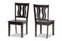 Fenton Modern and Contemporary Transitional Dark Brown Finished Wood 2-Piece Dining Chair Set RH338C-Dark Brown Wood Scoop Seat-DC-2PK By Baxton Studio