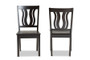 Fenton Modern and Contemporary Transitional Dark Brown Finished Wood 2-Piece Dining Chair Set RH338C-Dark Brown Wood Scoop Seat-DC-2PK By Baxton Studio