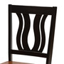 Fenton Modern and Contemporary Transitional Two-Tone Dark Brown and Walnut Brown Finished Wood 2-Piece Dining Chair Set RH338C-Dark Brown/Walnut Wood Scoop Seat-DC-2PK By Baxton Studio