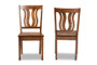 Fenton Modern and Contemporary Transitional Walnut Brown Finished Wood 2-Piece Dining Chair Set RH338C-Walnut Wood Scoop Seat-DC-2PK By Baxton Studio