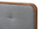 Palina Mid-Century Modern Dark Grey Fabric Upholstered Walnut Brown Finished Wood Queen Size Headboard MG3000PC-Dark Grey/Ash Walnut-HB-Queen By Baxton Studio