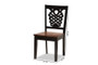 Gervais Modern and Contemporary Transitional Two-Tone Dark Brown and Walnut Brown Finished Wood 2-Piece Dining Chair Set RH339C-Dark Brown/Walnut Wood Scoop Seat-DC-2PK By Baxton Studio