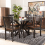 Liese Modern and Contemporary Transitional Two-Tone Dark Brown and Walnut Brown Finished Wood 5-Piece Dining Set Liese-Dark Brown/Walnut-5PC Dining Set By Baxton Studio