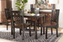 Luisa Modern and Contemporary Two-Tone Dark Brown and Walnut Brown Finished Wood 5-Piece Dining Set Luisa-Dark Brown/Walnut-5PC Dining Set By Baxton Studio