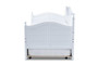 Mara Cottage Farmhouse White Finished Wood Twin Size Daybed With Roll-Out Trundle Bed MG0030-White-Daybed By Baxton Studio