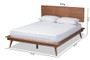 Karine Mid-Century Modern Walnut Brown Finished Wood King Size Platform Bed MG0004-Ash Walnut-King By Baxton Studio