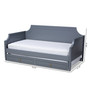 Mariana Classic And Traditional Grey Finished Wood Twin Size Daybed With Trundle Mariana-Grey-Daybed-T By Baxton Studio
