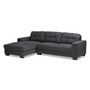 Langley Modern And Contemporary Dark Grey Fabric Upholstered Sectional Sofa With Left Facing Chaise J099C-Dark Grey-LFC By Baxton Studio