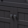 Glidden Modern And Contemporary Dark Grey Finished 5-Shelf Wood Shoe Storage Cabinet With Drawer FP-1203-Dark Grey By Baxton Studio