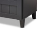 Glidden Modern And Contemporary Dark Grey Finished 5-Shelf Wood Shoe Storage Cabinet With Drawer FP-1203-Dark Grey By Baxton Studio