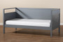 Cintia Cottage Farmhouse Grey Finished Wood Twin Size Daybed Cintia-Grey-Daybed By Baxton Studio