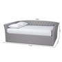 Delora Modern And Contemporary Light Grey Fabric Upholstered Full Size Daybed CF9044-B-Light Grey-Daybed-F By Baxton Studio