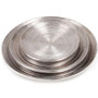Round Silver Tinsel Plate Leagr (Pack Of 6) "605155"