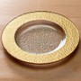 Gold Pebble Rm Round Glass Plate Small, Pack Of 4 "672011"