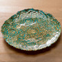 Turquoise & Gold Rose Dessrt Plate, Pack Of 4 "672014"