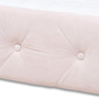 Amaya Modern And Contemporary Light Pink Velvet Fabric Upholstered Twin Size Daybed With Trundle CF8825-Light Pink-Daybed-T/T By Baxton Studio