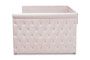 Amaya Modern And Contemporary Light Pink Velvet Fabric Upholstered Queen Size Daybed With Trundle CF8825-Light Pink-Daybed-Q/T By Baxton Studio