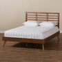 Calisto Mid-Century Modern Walnut Brown Finished Wood King Size Platform Bed Calisto-Ash Walnut-King By Baxton Studio