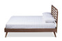 Calisto Mid-Century Modern Walnut Brown Finished Wood King Size Platform Bed Calisto-Ash Walnut-King By Baxton Studio