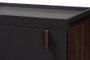 Rikke Modern And Contemporary Two-Tone Gray And Walnut Finished Wood 5-Drawer Chest BR3COD306-Columbia/Dark Grey-Chest By Baxton Studio