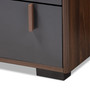 Rikke Modern And Contemporary Two-Tone Gray And Walnut Finished Wood 6-Drawer Dresser BR3COD3061-Columbia/Dark Grey-Dresser By Baxton Studio