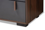 Rikke Modern And Contemporary Two-Tone Gray And Walnut Finished Wood 6-Drawer Dresser BR3COD3061-Columbia/Dark Grey-Dresser By Baxton Studio