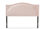 Aubrey Modern And Contemporary Light Pink Velvet Fabric Upholstered King Size Headboard BBT6563-Light Pink-HB-King By Baxton Studio