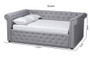 Mabelle Modern And Contemporary Gray Fabric Upholstered Full Size Daybed Ashley-Grey-Daybed-Full By Baxton Studio