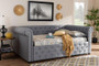 Mabelle Modern And Contemporary Gray Fabric Upholstered Full Size Daybed Ashley-Grey-Daybed-Full By Baxton Studio