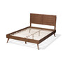 Artemis Mid-Century Modern Walnut Brown Finished Wood Queen Size Platform Bed Artemis-Ash Walnut-Queen By Baxton Studio