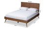 Artemis Mid-Century Modern Walnut Brown Finished Wood Queen Size Platform Bed Artemis-Ash Walnut-Queen By Baxton Studio