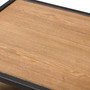 Lancashire Oak Brown Wood And Black Metal End Table YLX-0004-ET By Baxton Studio