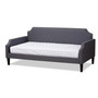 Grey Fabric Upholstered Twin Size Sofa Daybed Walden-Grey-Daybed By Baxton Studio