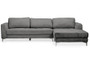 Agnew Beige Microfiber Right Facing Sectional U9320S-LRCC-RFC Sectional By Baxton Studio