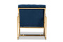 Navy Velvet Fabric Upholstered Lounge Chair TSF7719-Navy Blue/Gold-CC By Baxton Studio