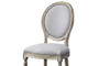 Clairette Wood Traditional French Accent Chair - Round TSF-9315-Beige-CC By Baxton Studio