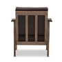 Pierce Faux Leather Lounge Chair SW3656-Dark Brown/Walnut-M17-CC By Baxton Studio