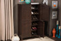 Winda 4-Door Brown Wooden Entryway Shoes Storage Cabinet SC864574 B-Wenge By Baxton Studio