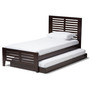 Dark Brown-Finished Wood Twin Platform Bed With Trundle HT1704-Espresso Brown-Twin-TRDL By Baxton Studio