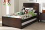 Best Dark Brown-Finished Wood Twin Platform Bed With Trundle HT1702-Espresso Brown-Twin-TRDL By Baxton Studio