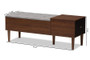 1-Drawer Brown Wood Entryway Storage Bench Shoe Rack Cabinet FP-6789-Gray/Oak/Espresso By Baxton Studio