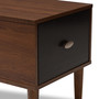 1-Drawer Brown Wood Entryway Storage Bench Shoe Rack Cabinet FP-6789-Gray/Oak/Espresso By Baxton Studio